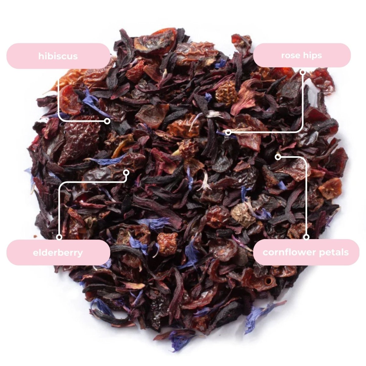 Hibiscus Rose Mini Tea Tube (5 tea bags)