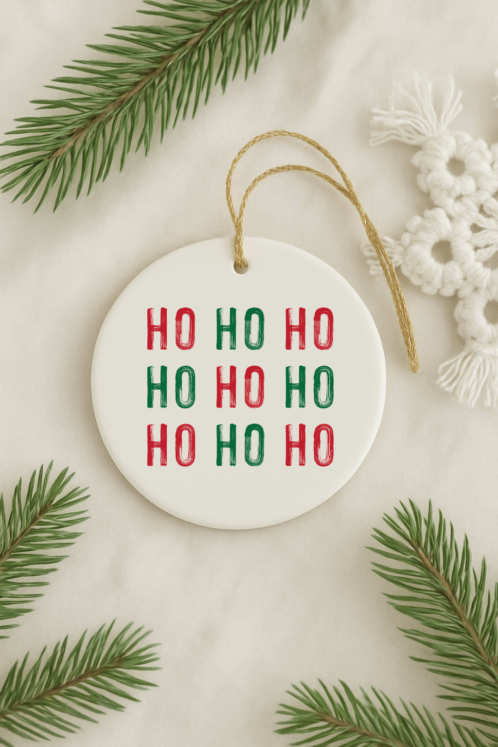 Ho Ho Ho Christmas Ornament