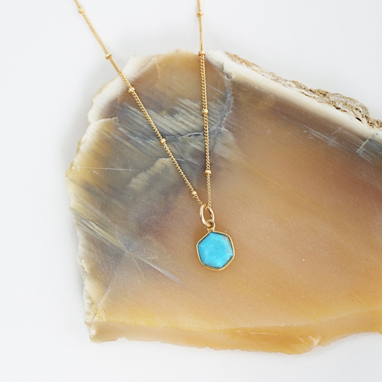 Honeycomb Hexagon Necklace