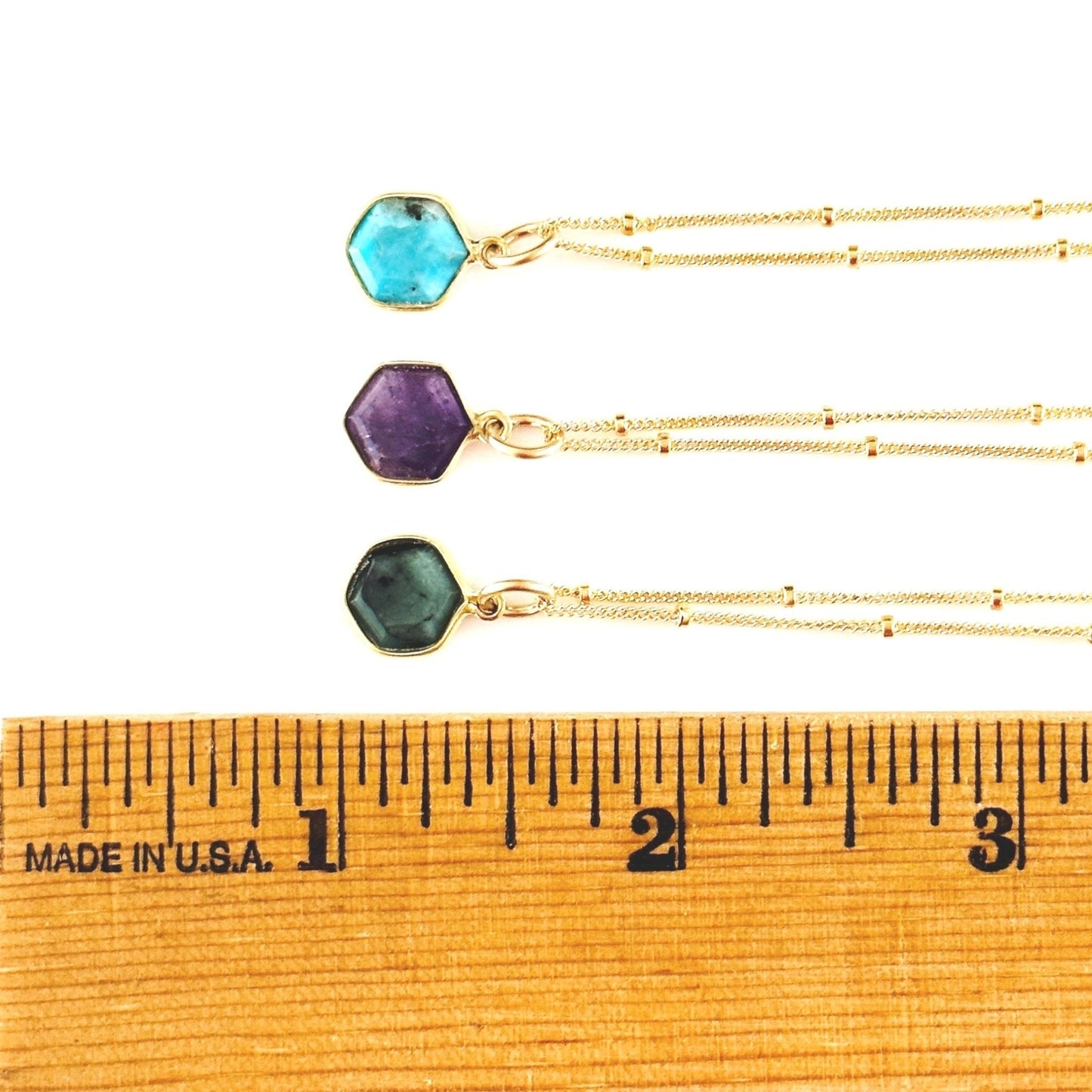 Honeycomb Hexagon Necklace