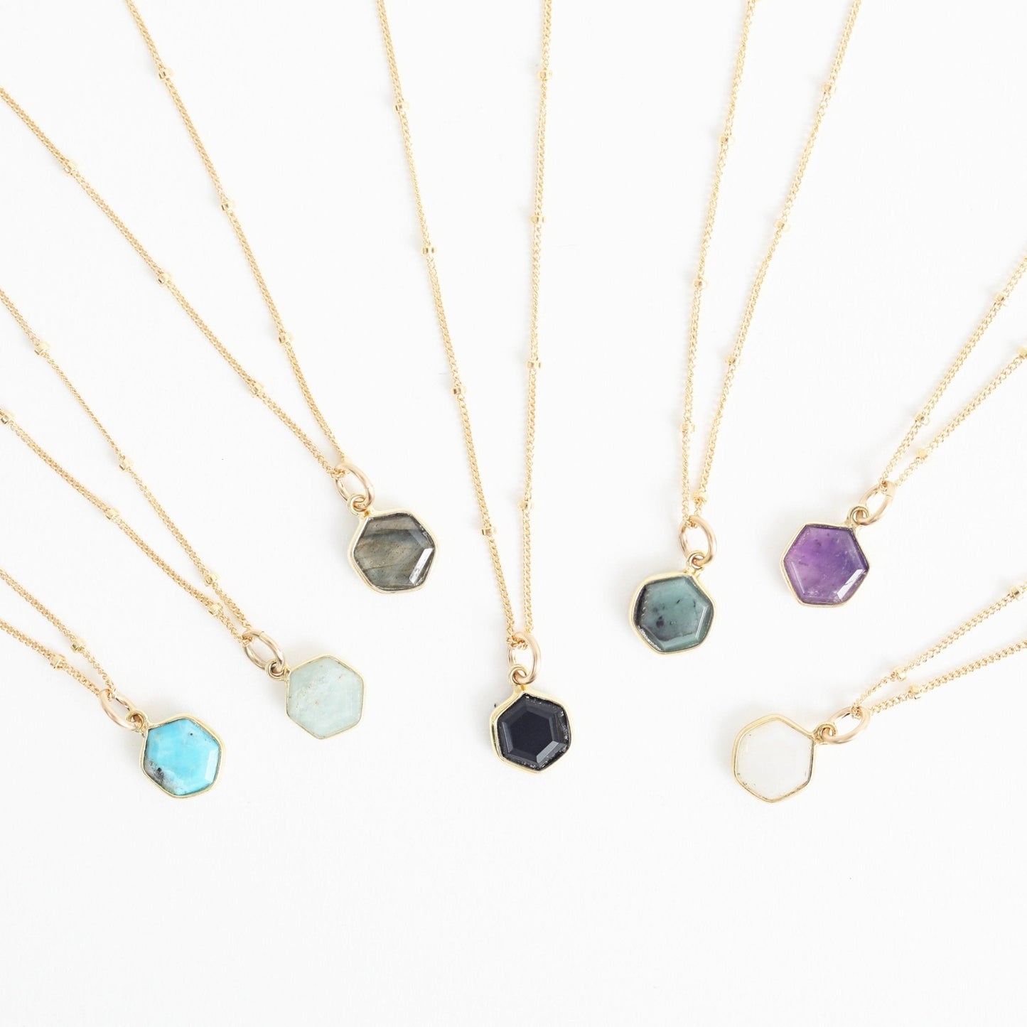 Honeycomb Hexagon Necklace