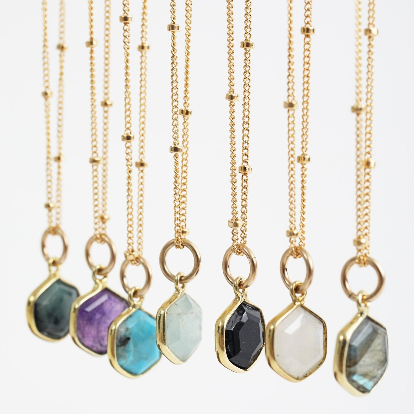 Honeycomb Hexagon Necklace