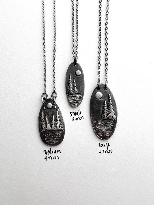 Full Moon Lake Necklace Small