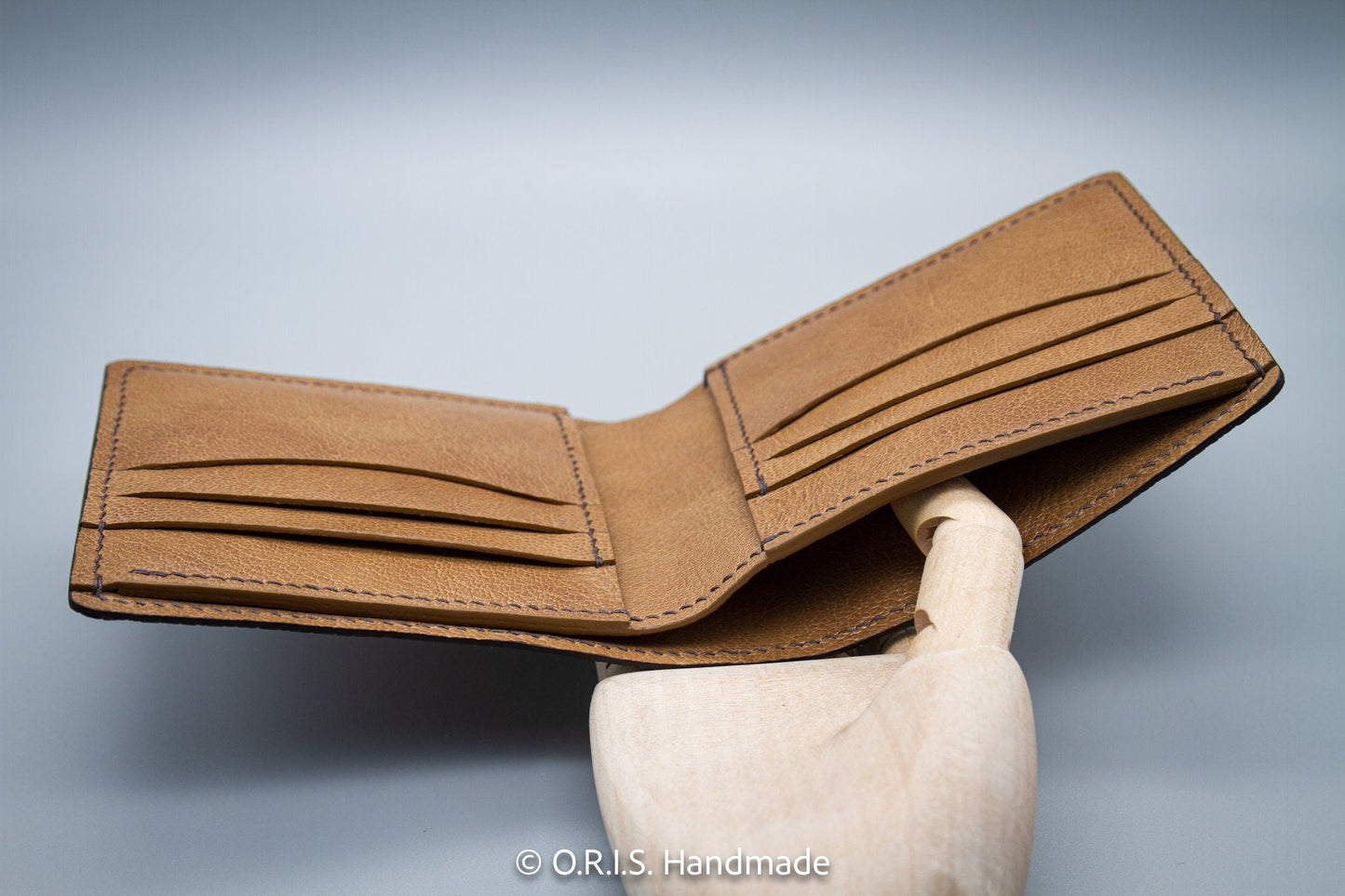 Ostrich Leather Wallet - Tobacco