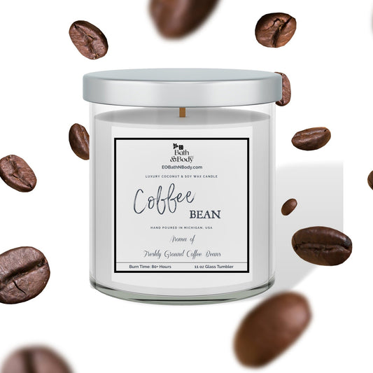 Coffee Bean Luxury Coconut + Soy Wax Wood Wick Candle