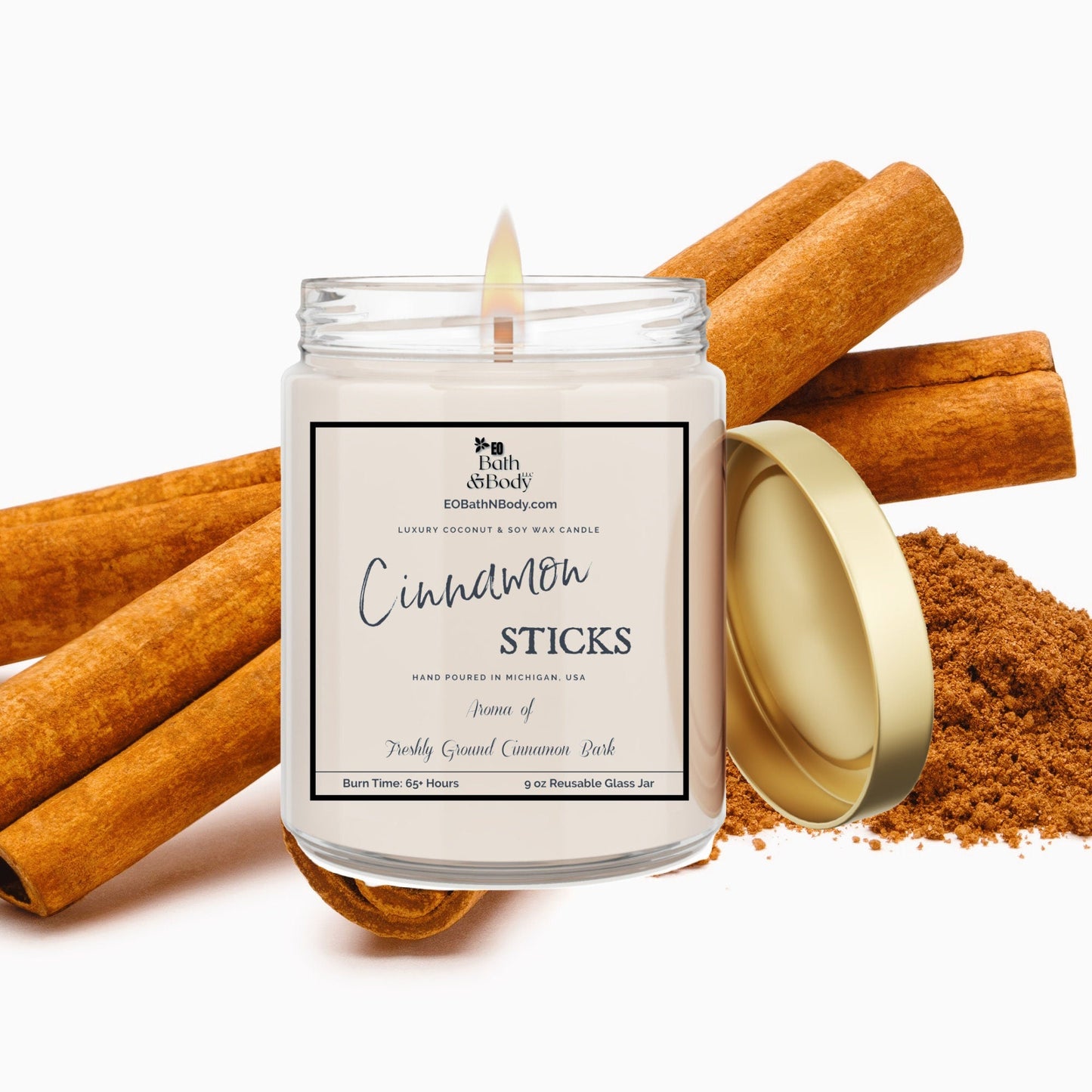 Cinnamon Sticks Luxury Coconut + Soy Wax Candle