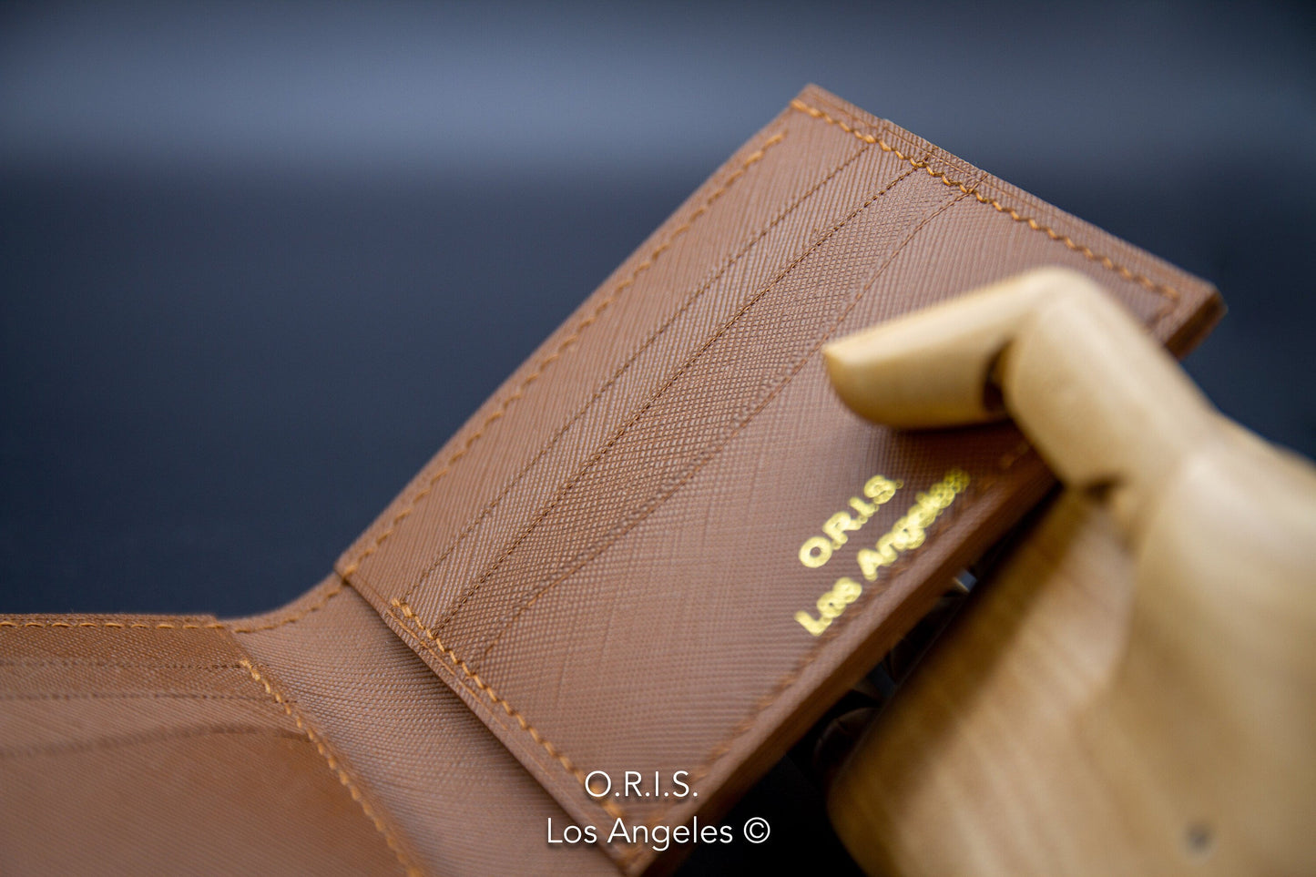 American Alligator Bifold Wallet in Cigar Color