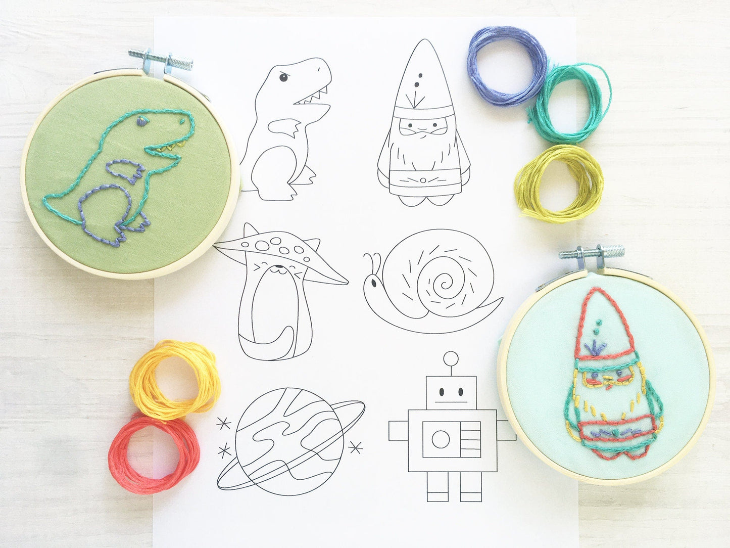 Kid Stitch Kit, Hand Embroidery For Kids, learn to embroider