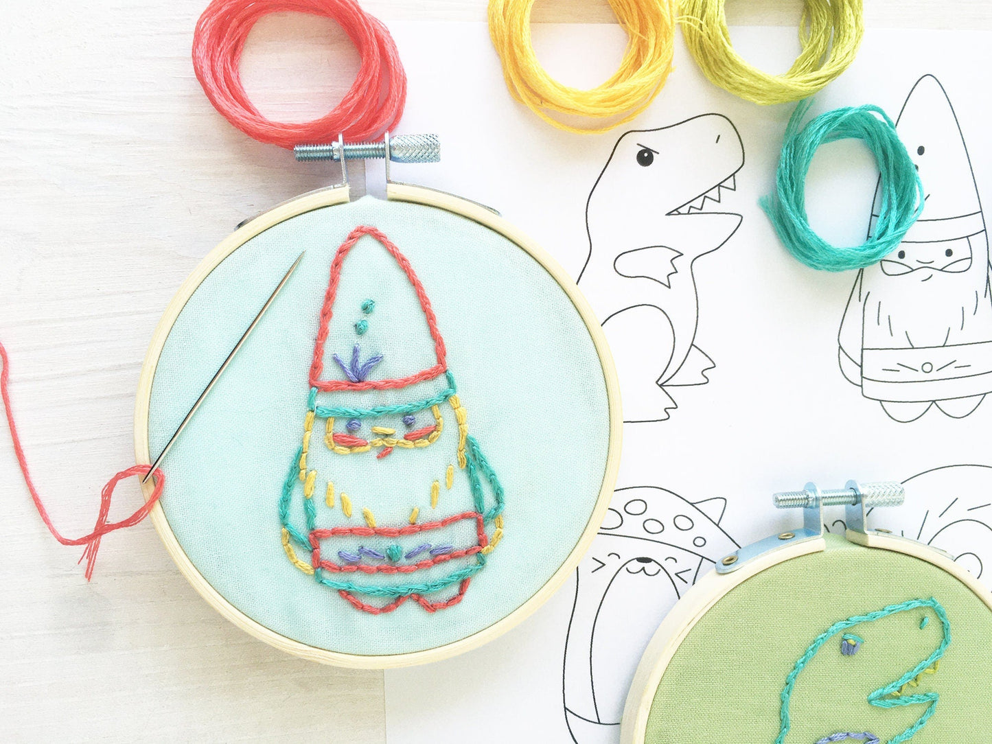 Kid Stitch Kit, Hand Embroidery For Kids, learn to embroider