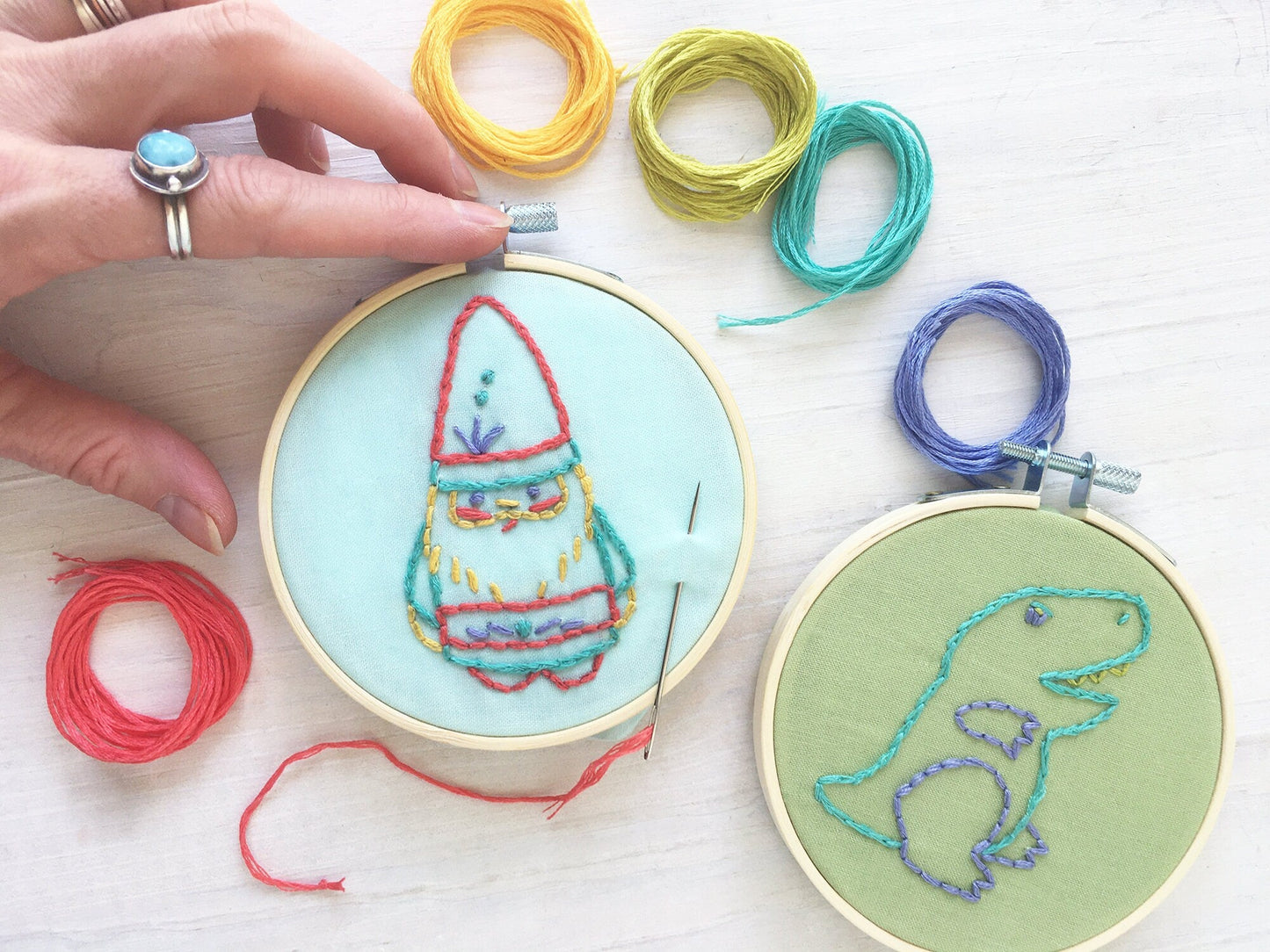 Kid Stitch Kit, Hand Embroidery For Kids, learn to embroider
