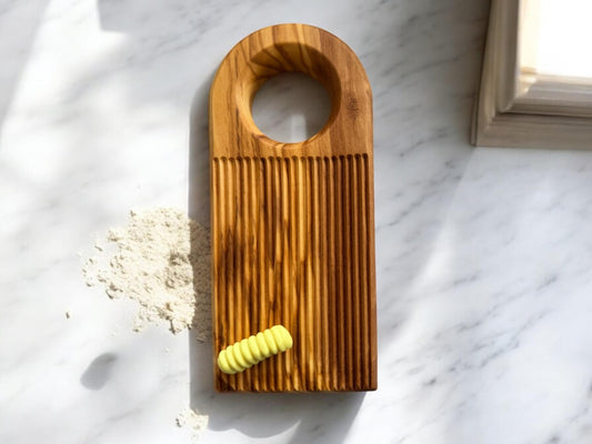 Olive Wood Gnocchi Board – Deep Grooves for Classic Texture