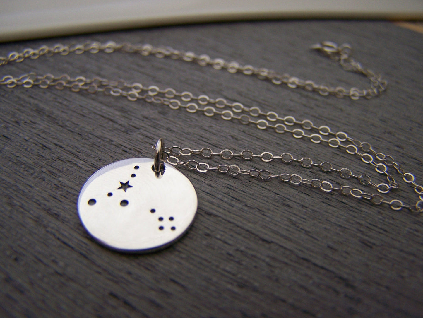 Pisces Zodiac Necklace – Sterling Silver Constellation Pendant on 18” Chain, Astrology Jewelry Gift