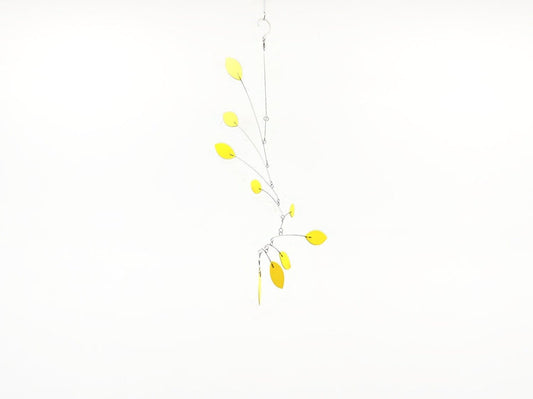 Yellow Mobile for the Minimalist or Modern Home Leaf Wave Leaves