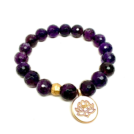 Amethyst Bracelet Faceted