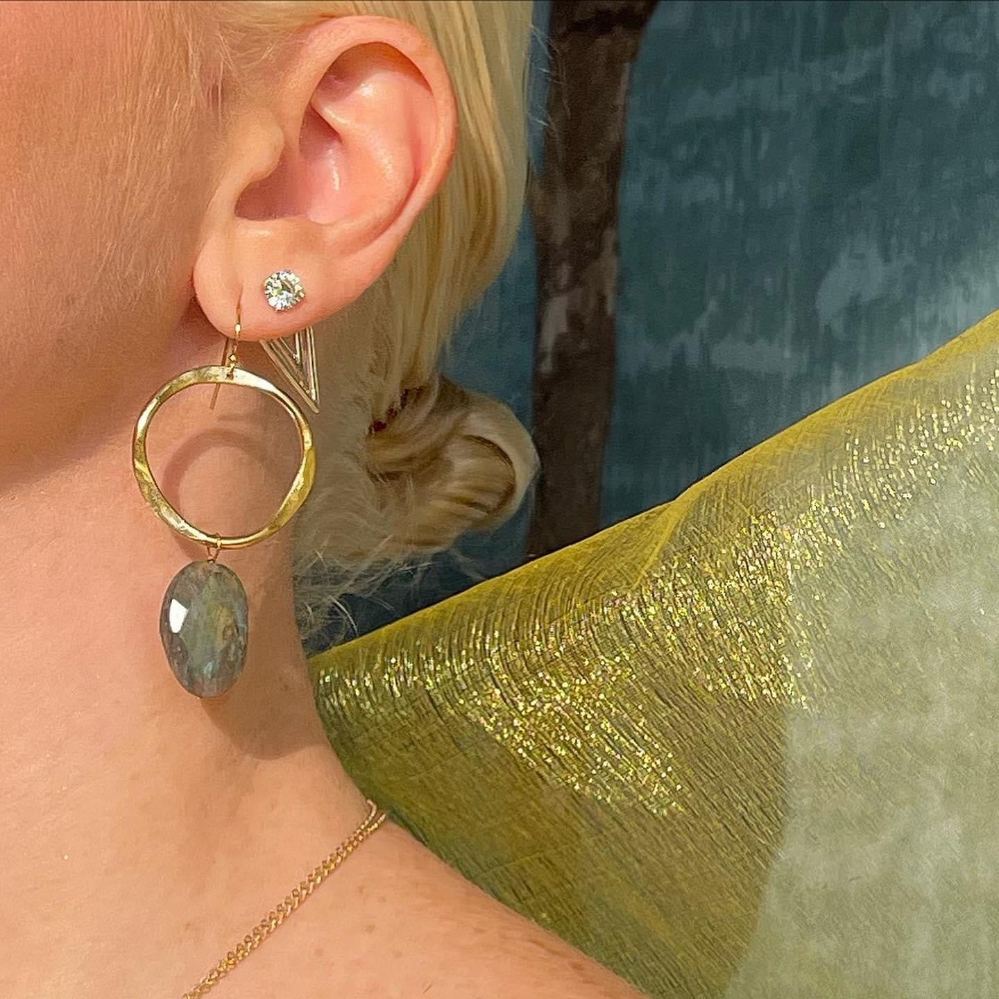 Labradorite Hoop earrings