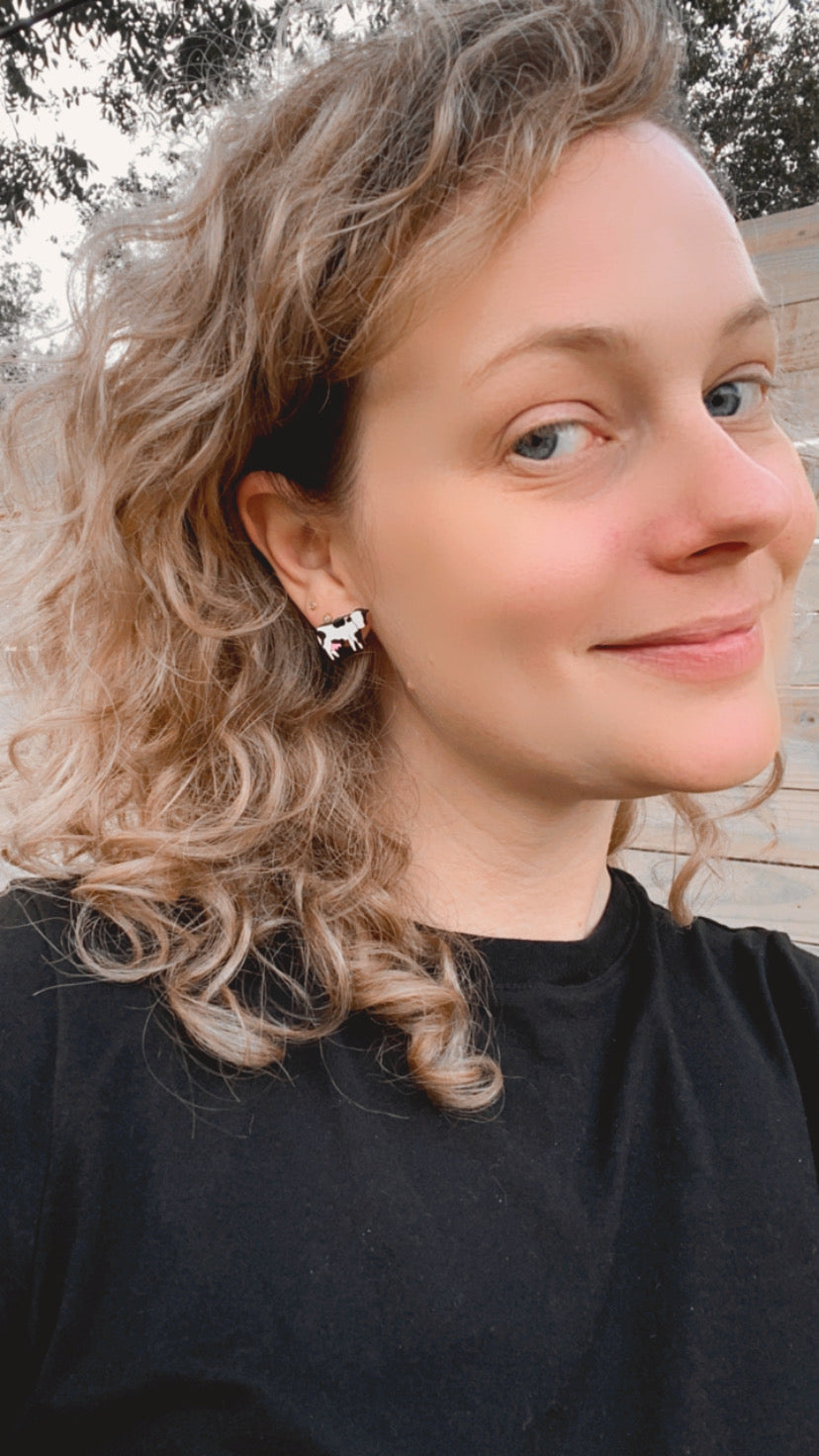 Cow Studs - 2 Colors Available