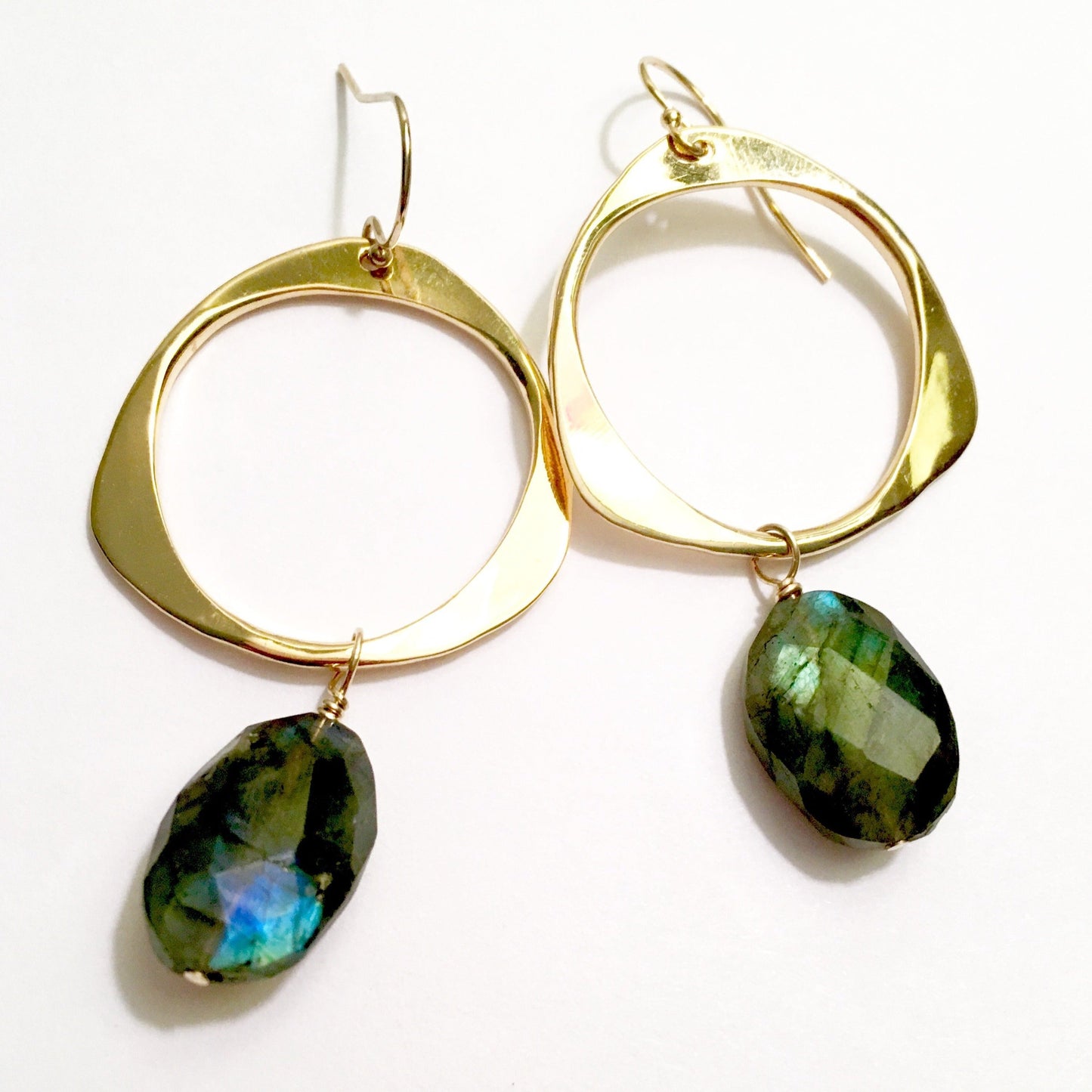 Labradorite Hoop earrings