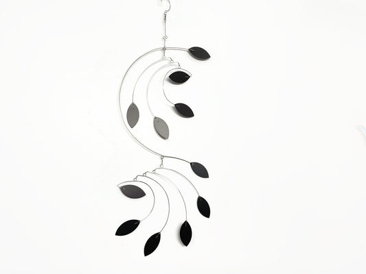 Mobile Art Dream Catcher Style in Black Kinetic Art Sculpture