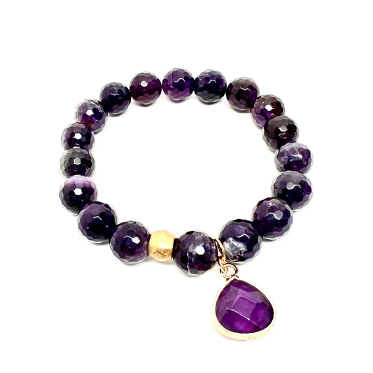 Amethyst Bracelet Faceted