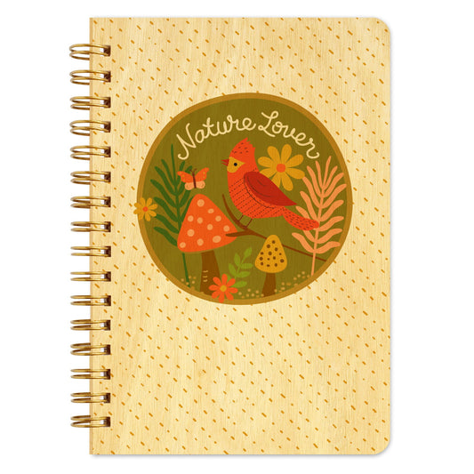 Nature Lover Pocket-Size Wood Notebook
