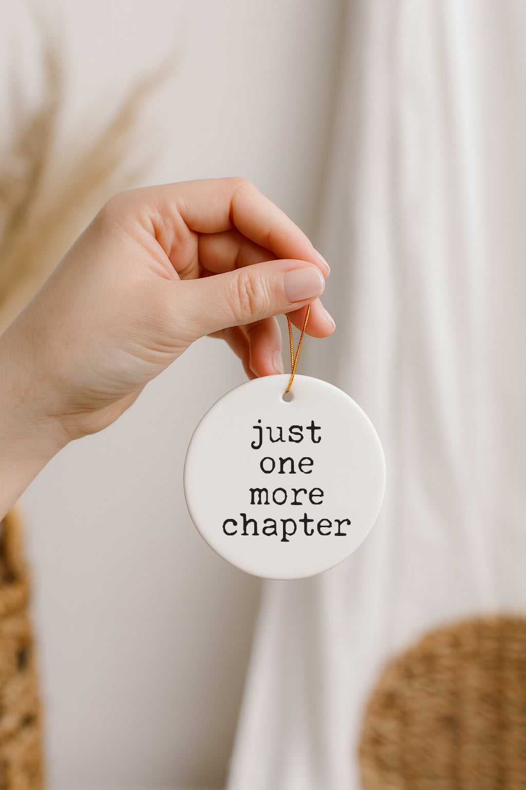 Just One More Chapter Christmas Ornament