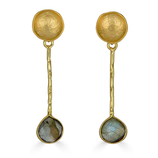 Labradorite Bar Earrings