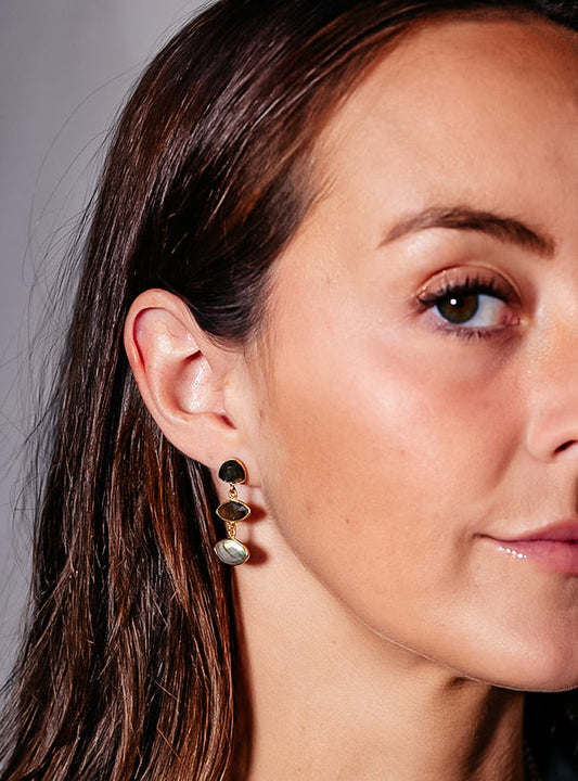 Labradorite Marquis Dangle Earrings