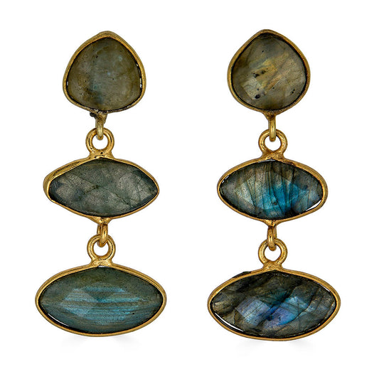 Labradorite Marquis Dangle Earrings