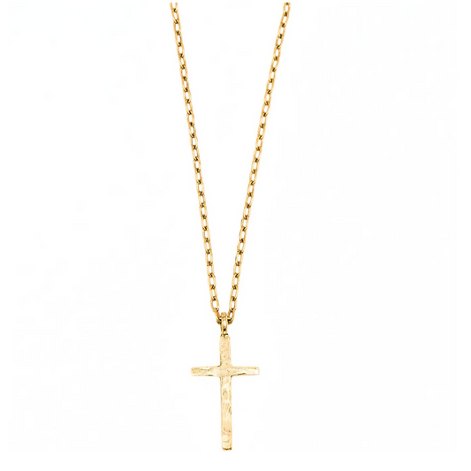 Gold Cross Necklace - Large