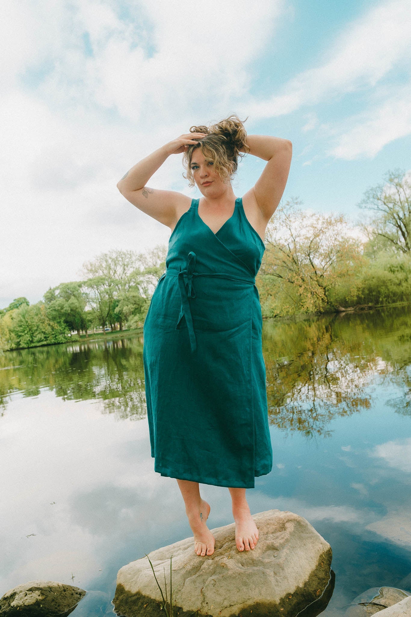 Rove Dress in Peacock