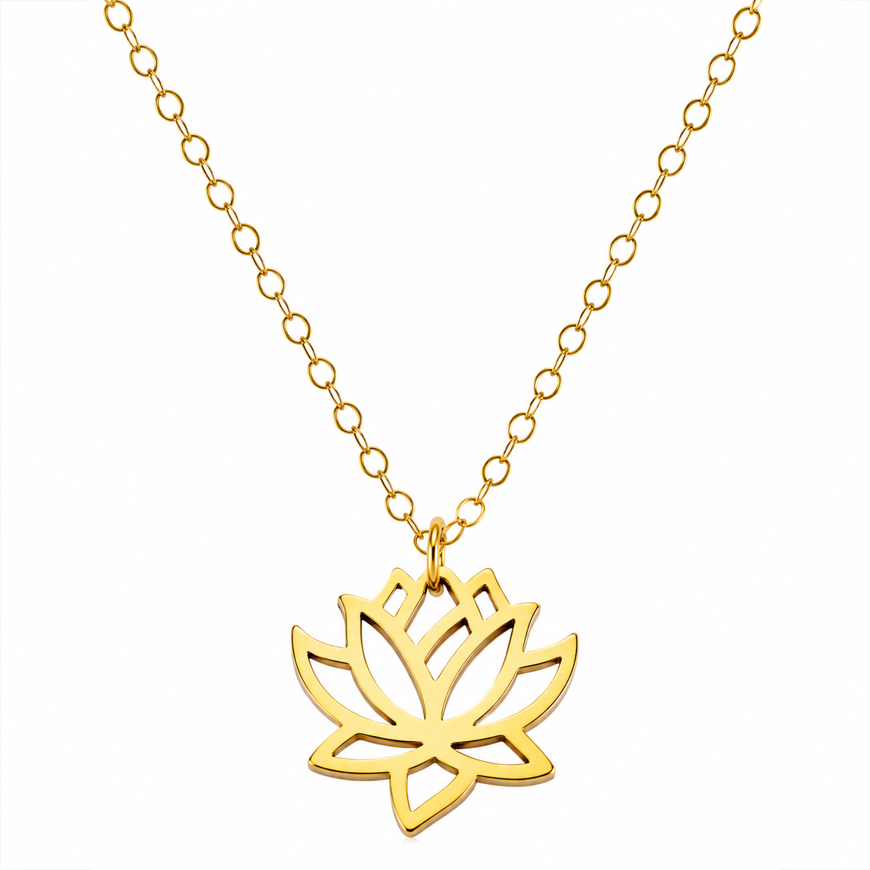 Lotus Flower Charm- Dainty 14k Gold Filled Jewelry