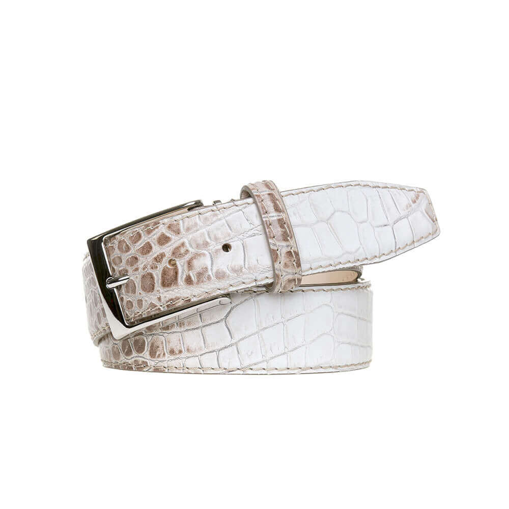 Special Edition Vintage Natural Mock Gator Leather Belt