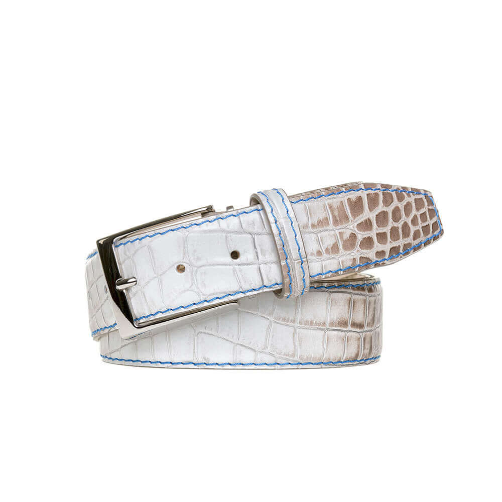 Special Edition Vintage Natural Mock Gator Leather Belt