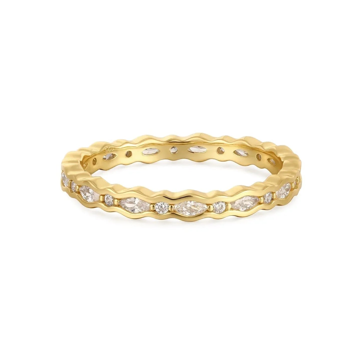 Multi Shaped CZ Stone Ring