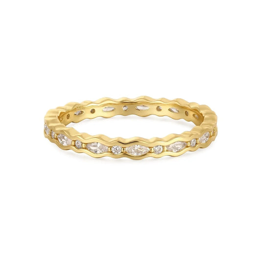 Multi Shaped CZ Stone Ring