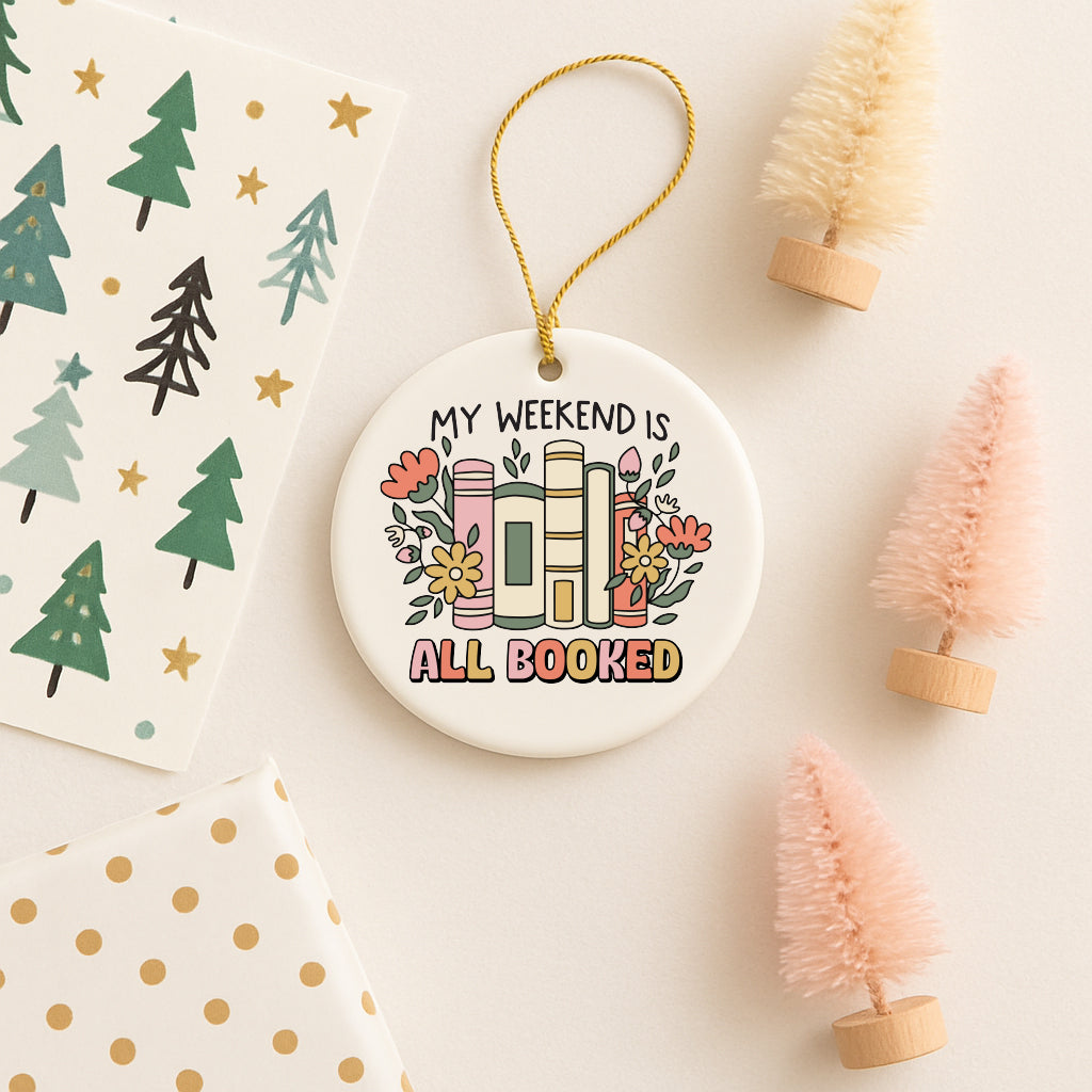 All Booked Bookish Christmas Ornament