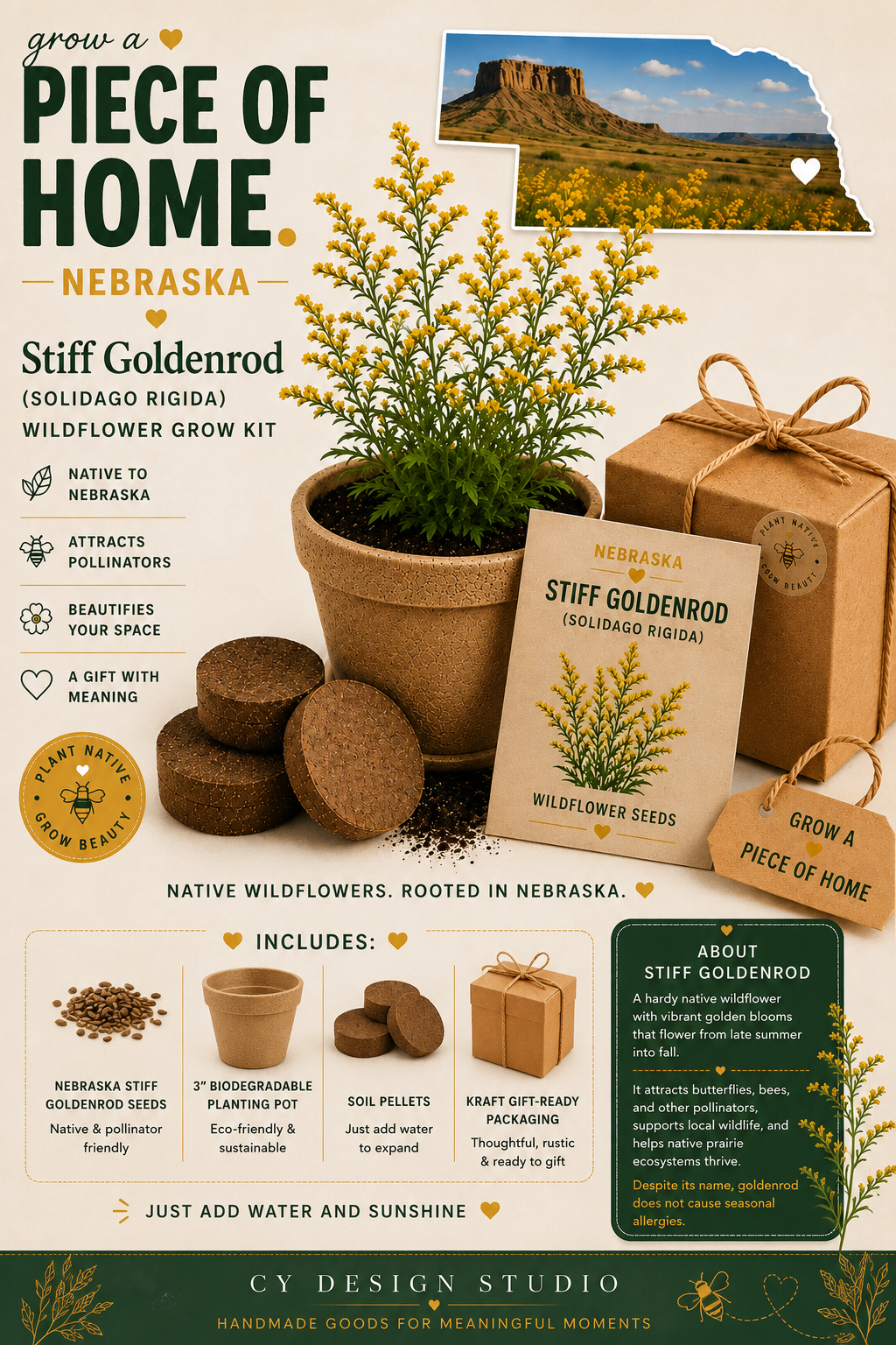 Nebraska Stiff Goldenrod Grow Kit