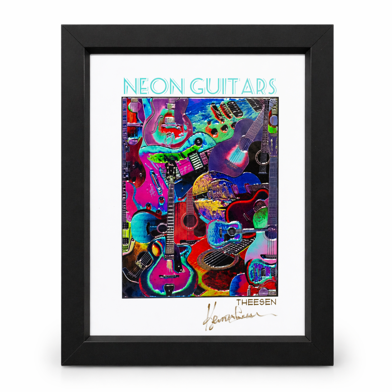 Neon Guitars By Kent Theesen | 13" x 16" | Tee-Sun Productions
