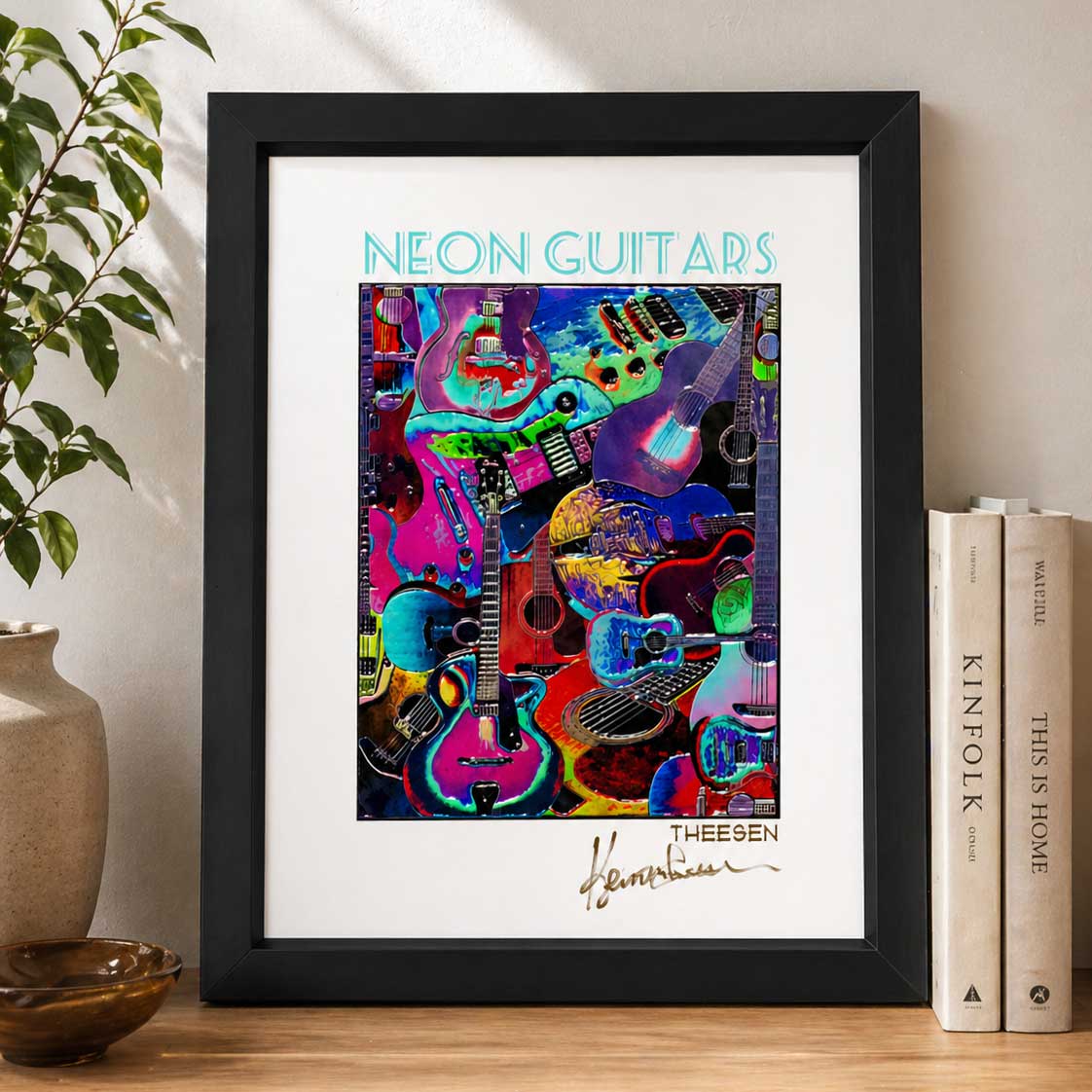 Neon Guitars By Kent Theesen | 13" x 16" | Tee-Sun Productions
