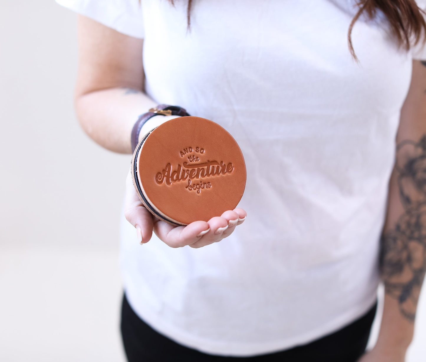 Genuine Leather Coaster Set (4) All for American