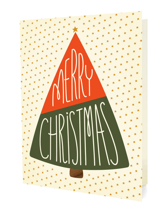 Merry Tree Custom Folded Paper Holiday Card