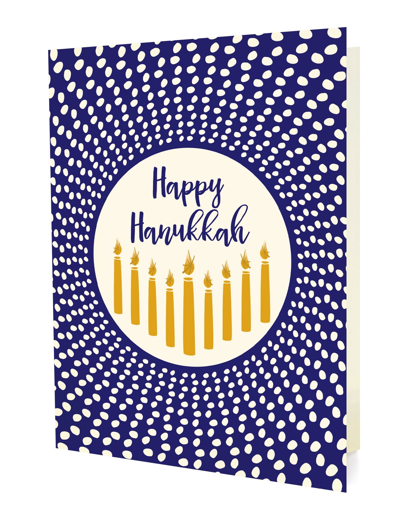 Radiant Hanukkah Custom Folded Paper Holiday Card