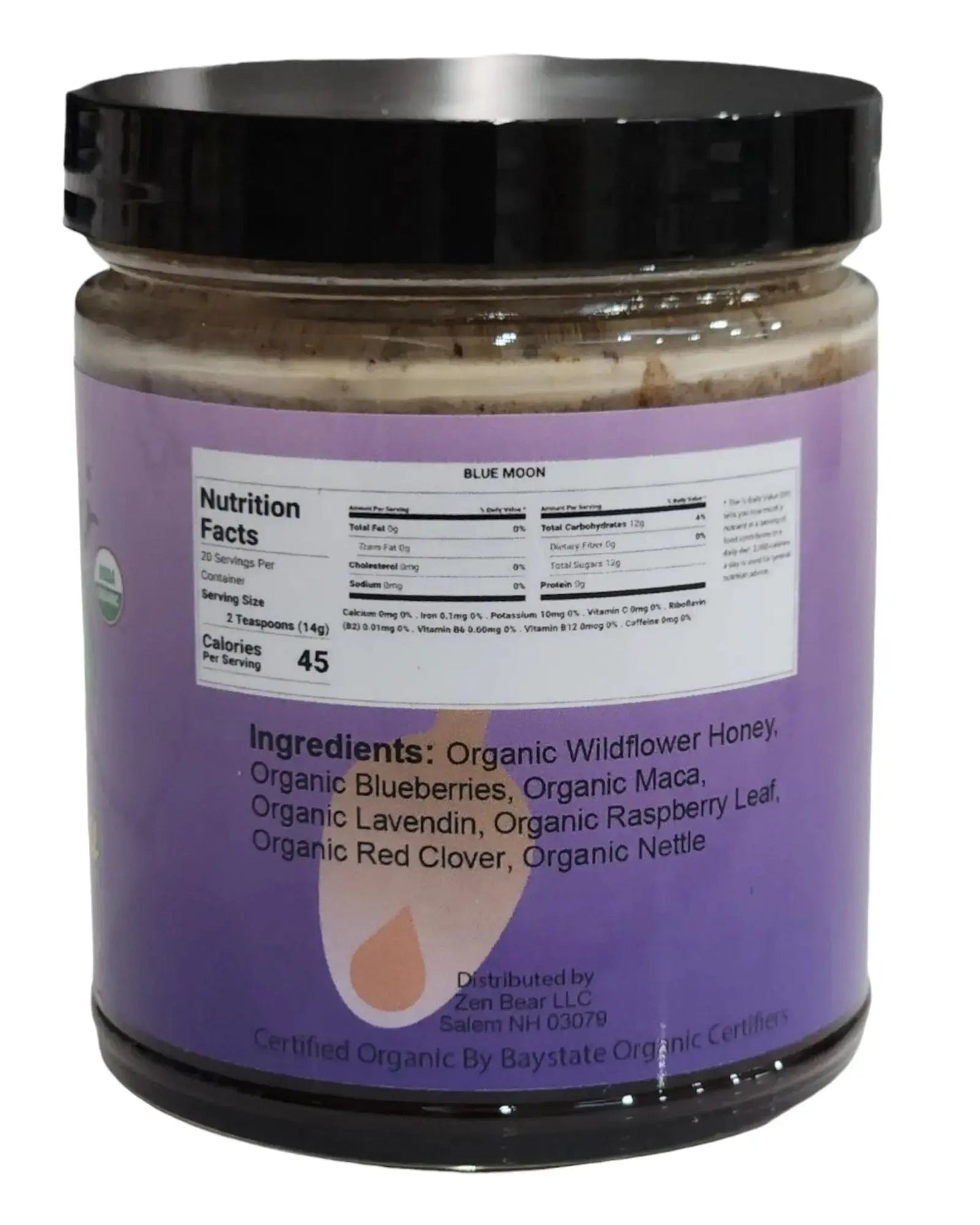 Blue Moon Honey Tea – Organic Blueberry Lavender Blend for Calm & Clarity (10 oz)