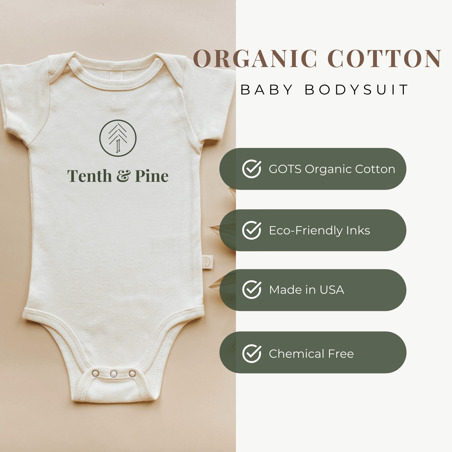 Little Firecracker Organic Cotton Short Sleeve Baby Bodysuit