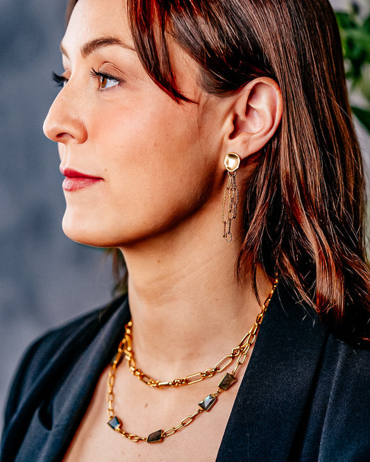 Asymmetrical Labradorite Necklace