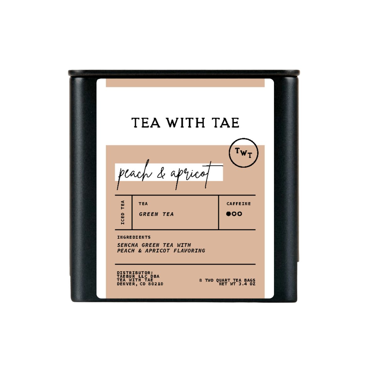 Peach & Apricot Iced Tea Tin Gift (8 pillow bags)