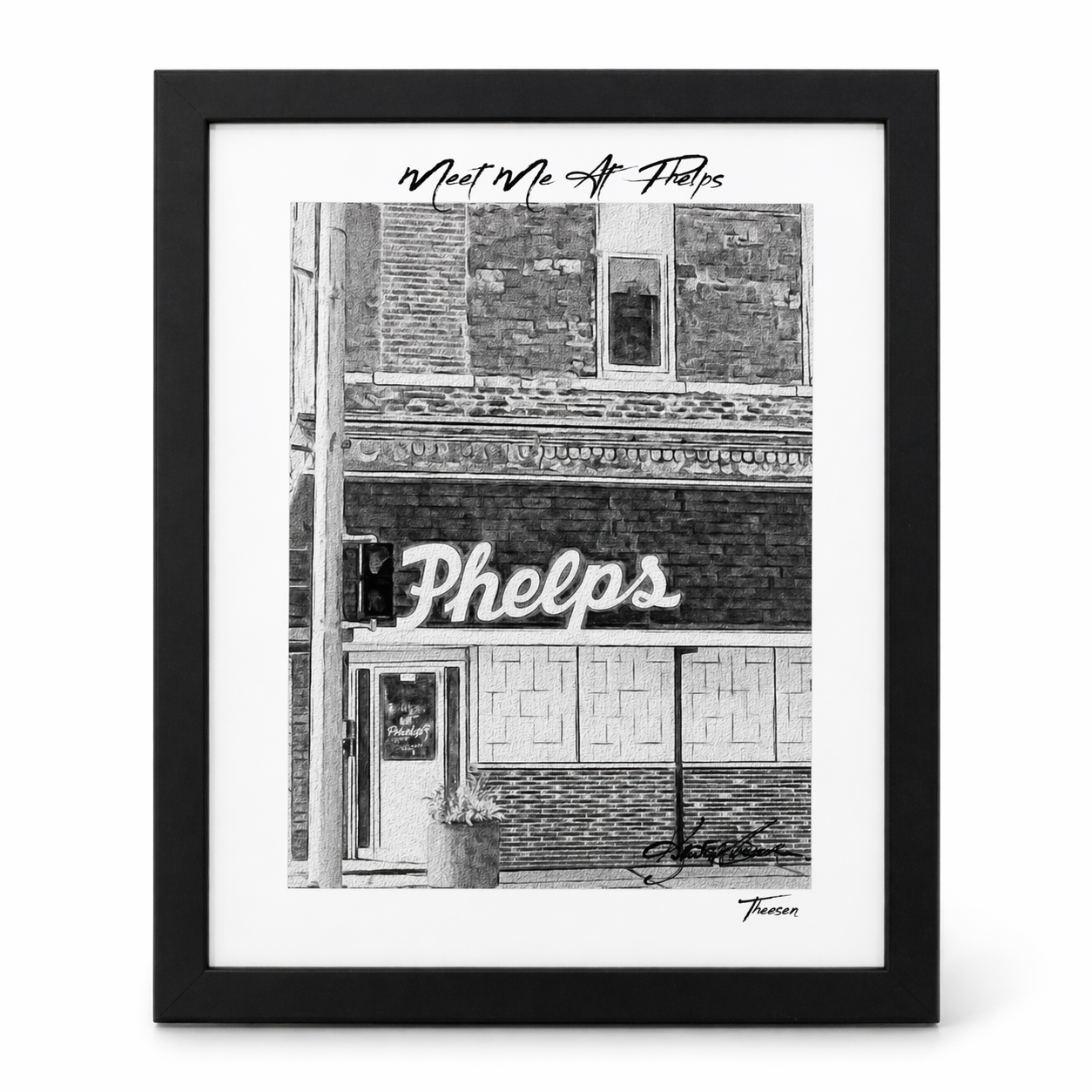 SALE Broken Glass | Meet Me At Phelps By Kent Theesen | 14" x 11" | Tee-Sun Productions