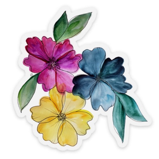 Sticker - Floral w. Clear Background