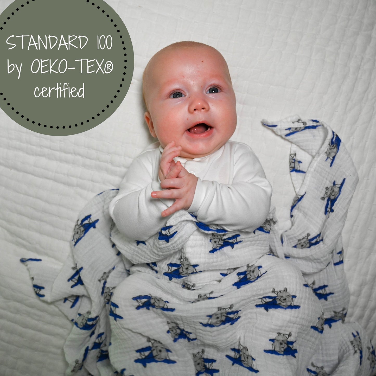 Up, Up, Up and Away Swaddle Blanket