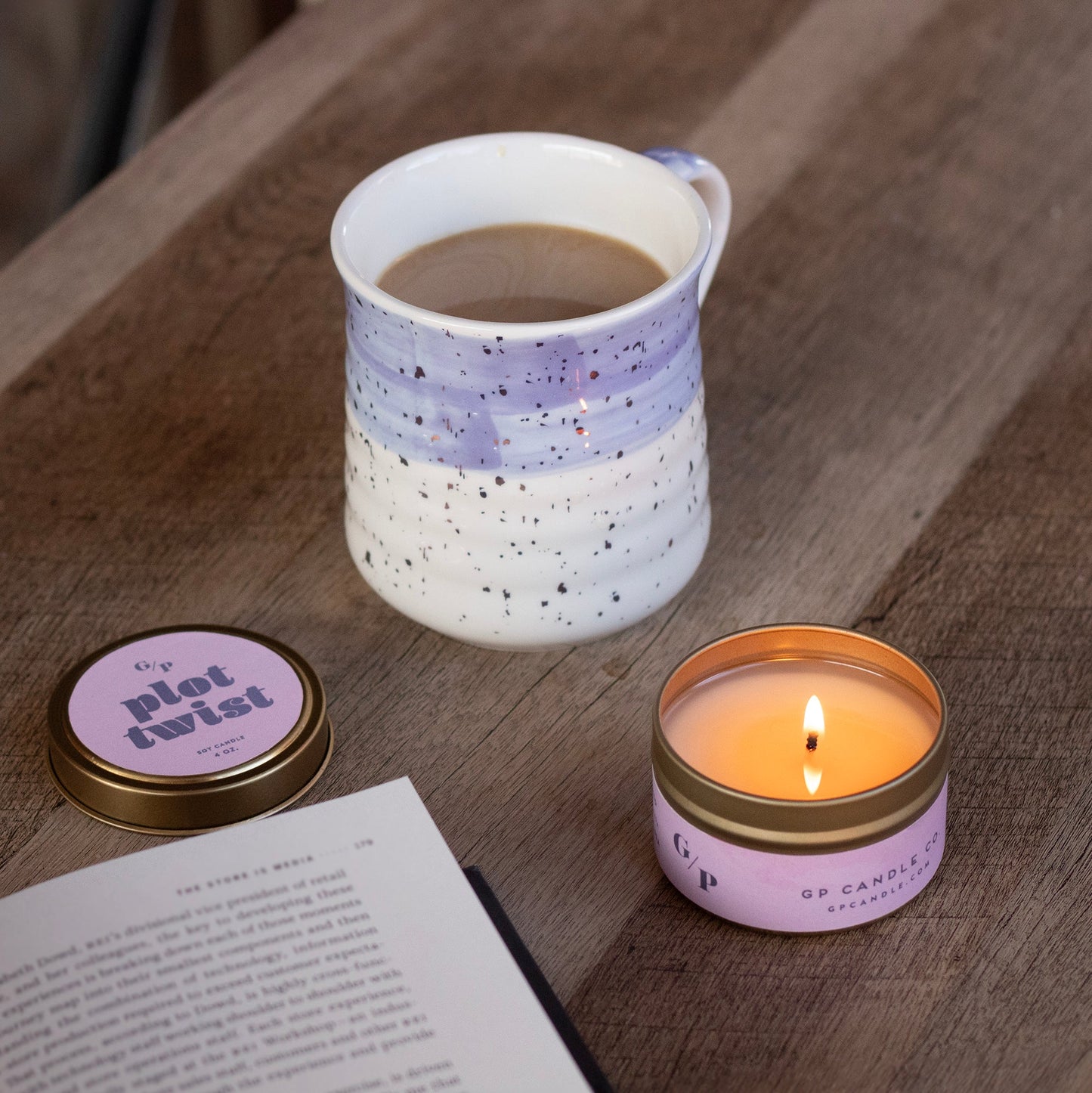 Plot Twist 4 oz. Just Because Candle Tin